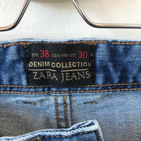 Zara distressed jeans with leopard pocket - Picture 9 of 11